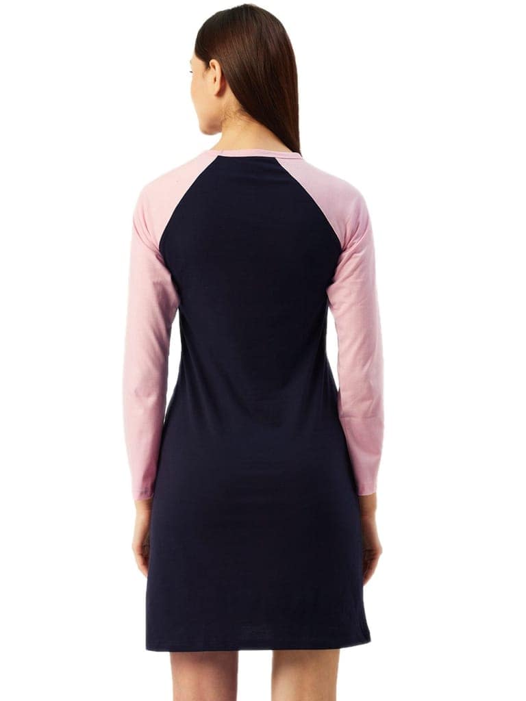 Klamotten Women's Printed Full Sleeves Sleepshirt DB12N view 4