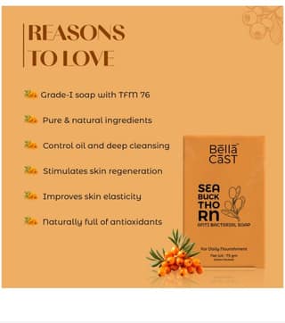 Bella cast natural sea buckthorn soap