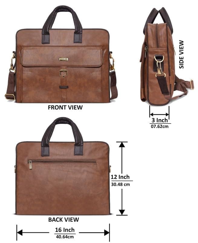 LOREM 10L Faux Leather Messenger Bag For Men-UF view 3