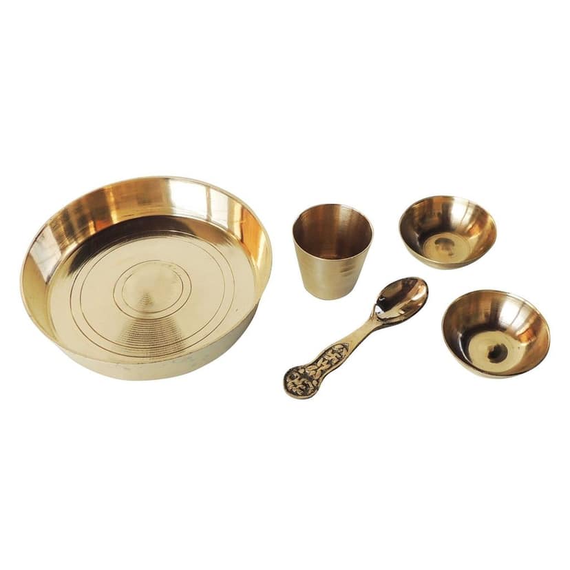 Brass Laddu Gopal Thali Set (ZMAS460 F) view 4