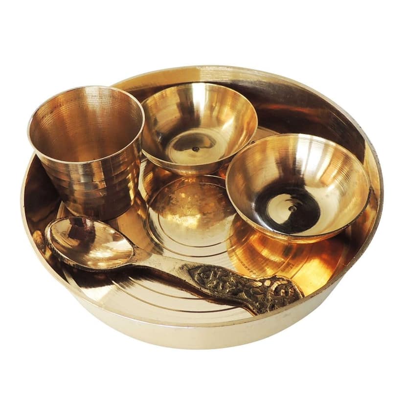 Brass Laddu Gopal Thali Set (ZMAS460 F) view 5