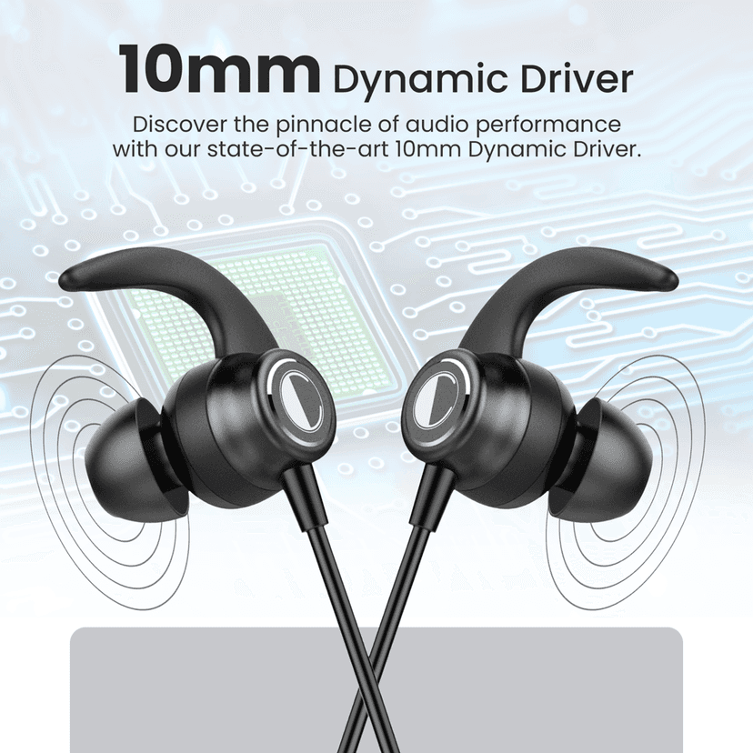 Cellecor Wireless Waterproof Neckband with 25 Hrs playtime Headphone Bluetooth - Black view 6
