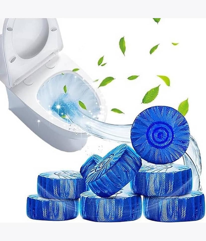 0 Pcs Toilet Bowl Deodorizer Cleaner Powerful Automatic Flush Toilet cleaner tablet/Automatic Toilet Bowl Cleaner Tablets Stain Remover Bathroom Flush Tank Blue Tab Tablet view 3