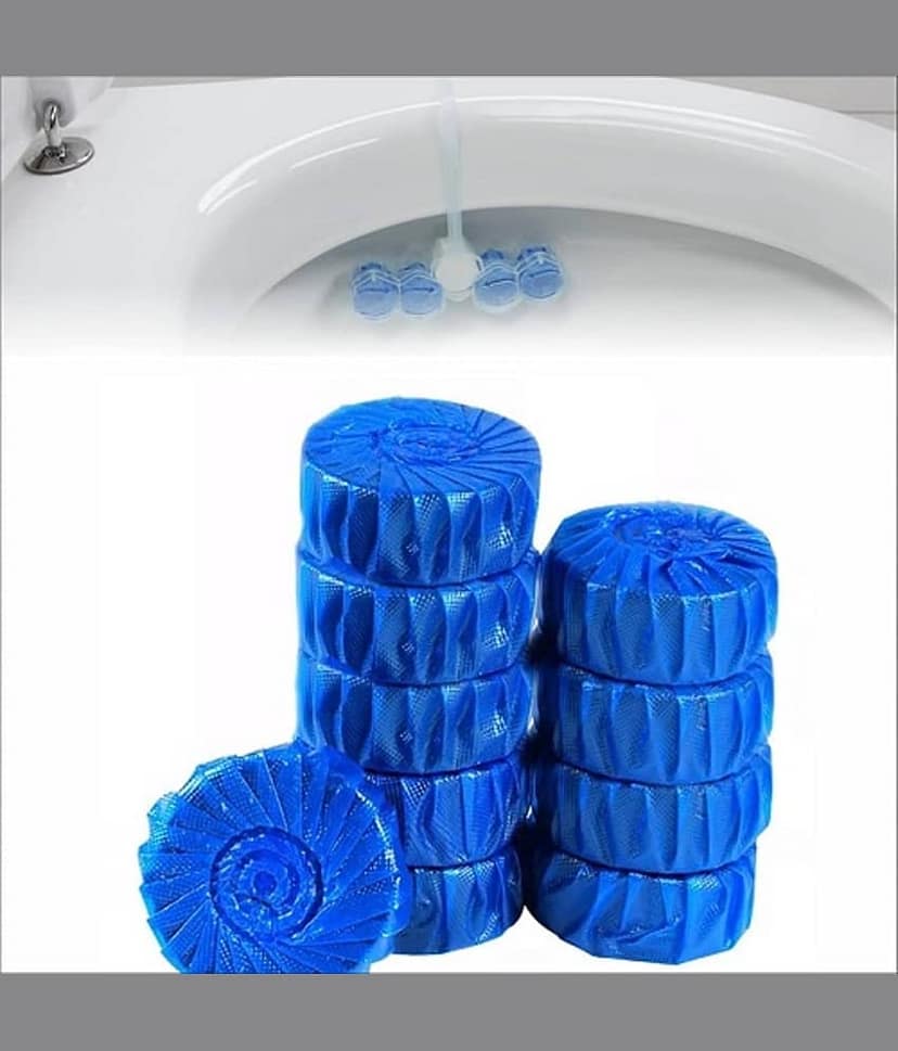 0 Pcs Toilet Bowl Deodorizer Cleaner Powerful Automatic Flush Toilet cleaner tablet/Automatic Toilet Bowl Cleaner Tablets Stain Remover Bathroom Flush Tank Blue Tab Tablet view 6