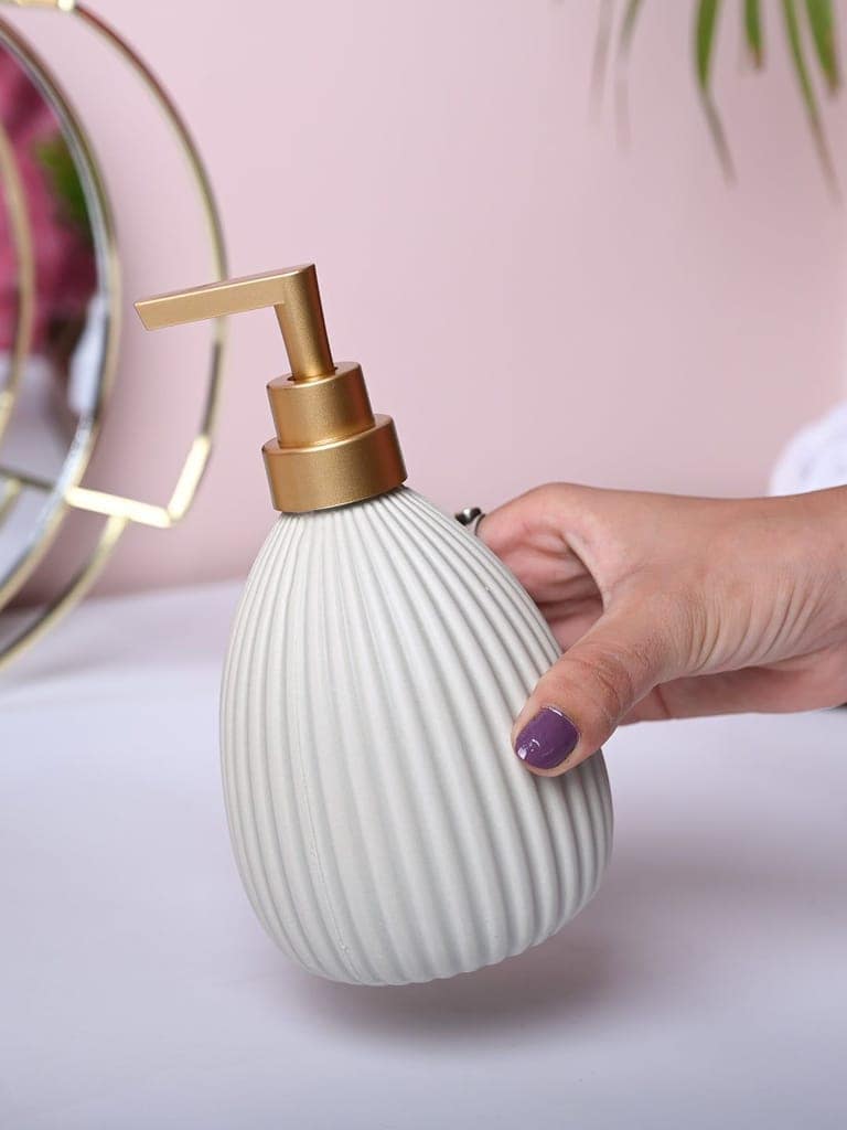 Grey Elegance Soap Dispenser - Cylindrical Shape view 2