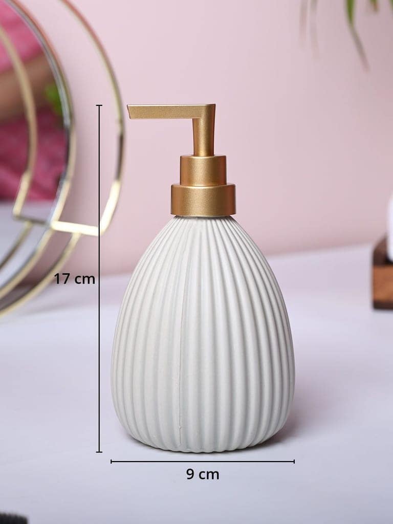 Grey Elegance Soap Dispenser - Cylindrical Shape view 4