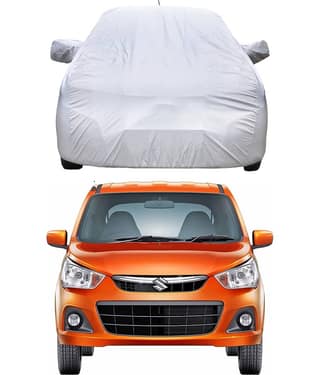 AutoRetail Car Body Cover for Maruti Suzuki Alto [2010-2013] With Mirror Pocket ( Pack of 1 ) , Silver