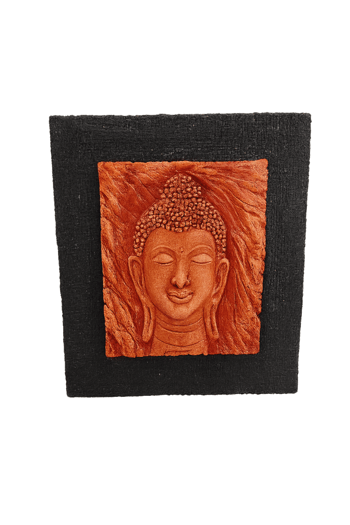 Terracotta Buddha Face Wall Art - Meditative & Calming Decor