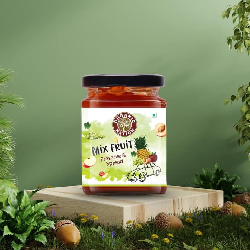 Organic Nation MIXED FRUIT CONSERVE - JAM - Rich in Calcium, Iron and Magnesium - Low Sugar | No Preservatives | For family and kids 340 g view 4