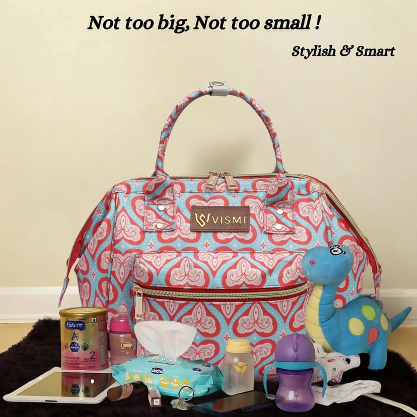 VISMIINTREND Diaper Bags for Mom | Travel Maternity Backpack Bags | Water Resistant | Premium Oxford Fabric | Gifts for Mom to Be | Baby Shower Gift view 8