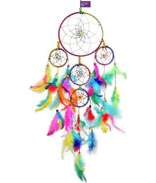 New lucky Feather Multicolour Dream Catcher Wall Hanging - Pack of 1