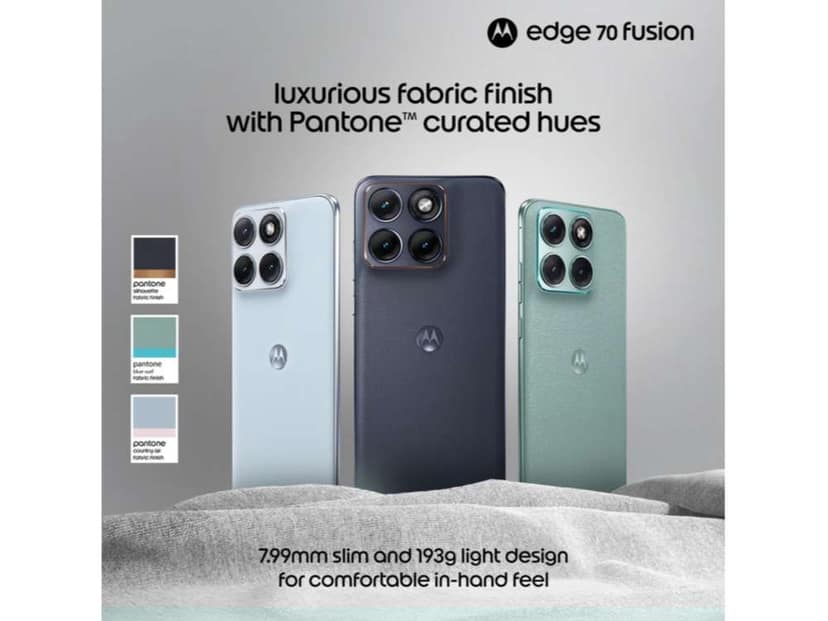 Motorola Edge 70 Fusion Smartphone, 12GB RAM, 256GB Storage - Pantone Silhouette view 4
