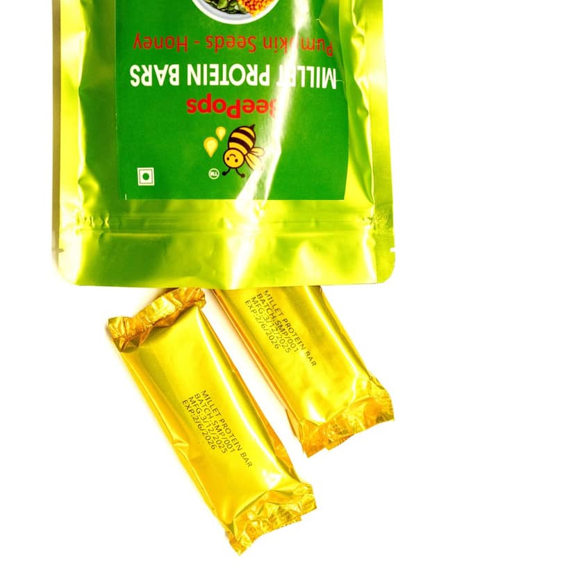 BeePops Super Savor Protein Bars- Pumpkin Seeds-Honey (5NX25G) view 4