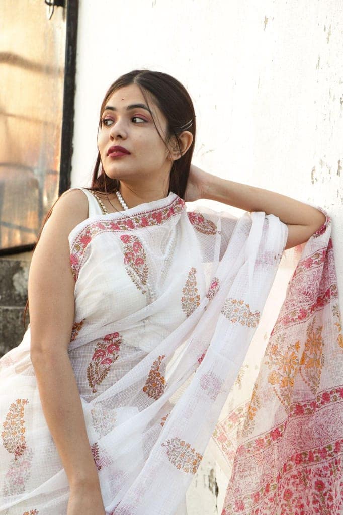 Kaisori Bagh Kairi Kota blockprinted Kota blockprinted silk cotton saree view 4