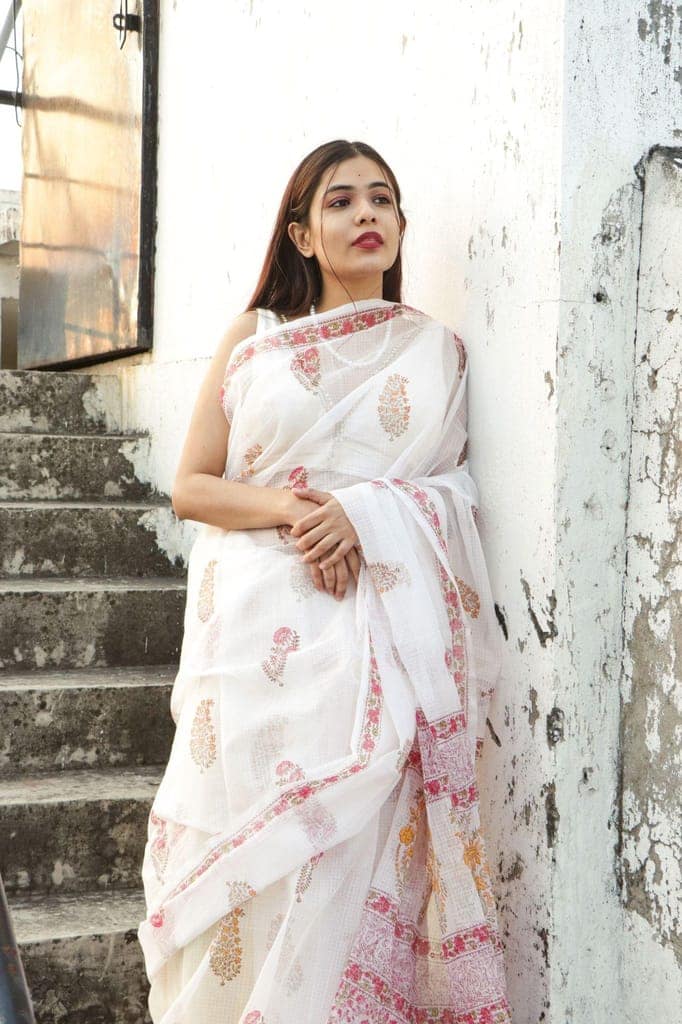Kaisori Bagh Kairi Kota blockprinted Kota blockprinted silk cotton saree view 5