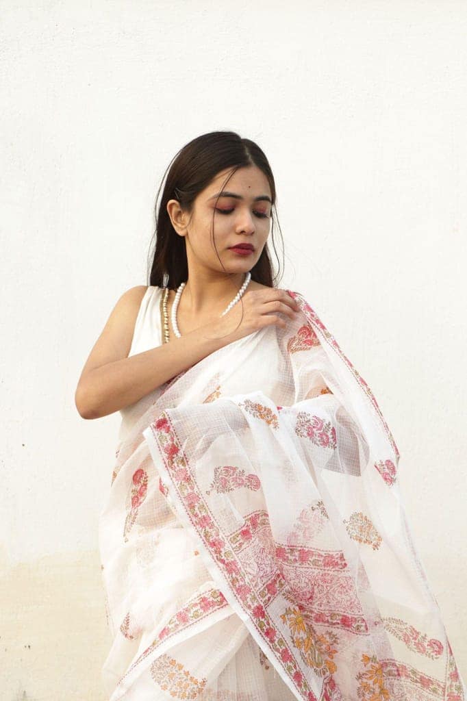 Kaisori Bagh Kairi Kota blockprinted Kota blockprinted silk cotton saree view 8