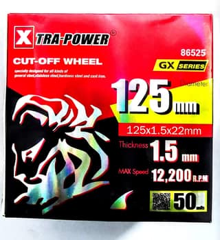 H9 1.5 mm Green Cut Off Wheel Xtra Power 5 Inch GX Series 125 mm Cutting Wheel (Pack of 50)
