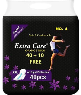 Sek Extra Care Orange Maxi Girls XXL 50 Sanitary Pads Pack of 50