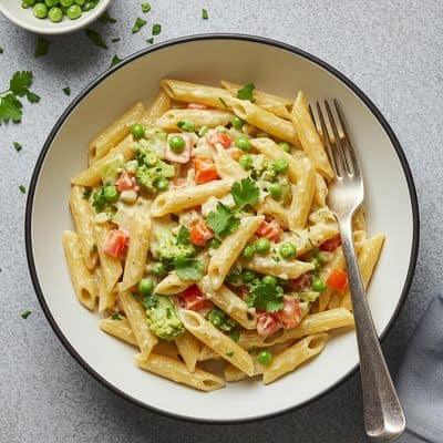Veg Creamy Alfredo Pasta