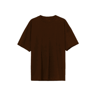 Oversized T-Shirt, Brown, XL (Unisex)