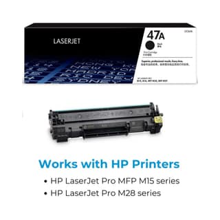 HP 47A Black Original LaserJet Toner Cartridge (CF247A)