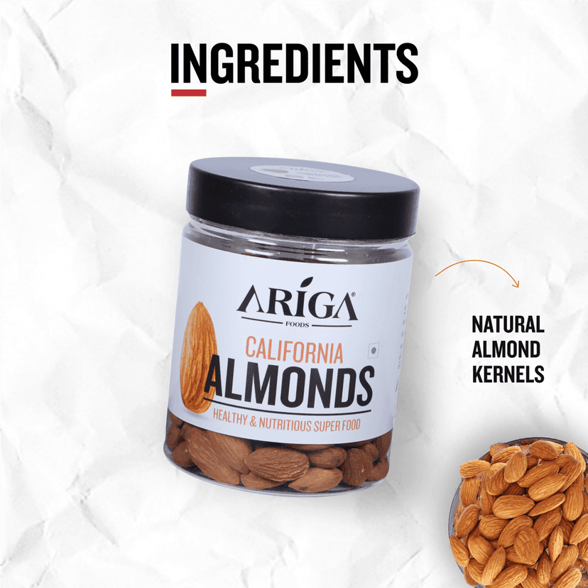Ariga Foods 100% Natural Premium California Badam | Almonds (200 g) view 5