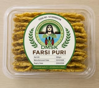 DMSK Farsi Puri Crispy Tea Time Snack 200gm Pack of 1