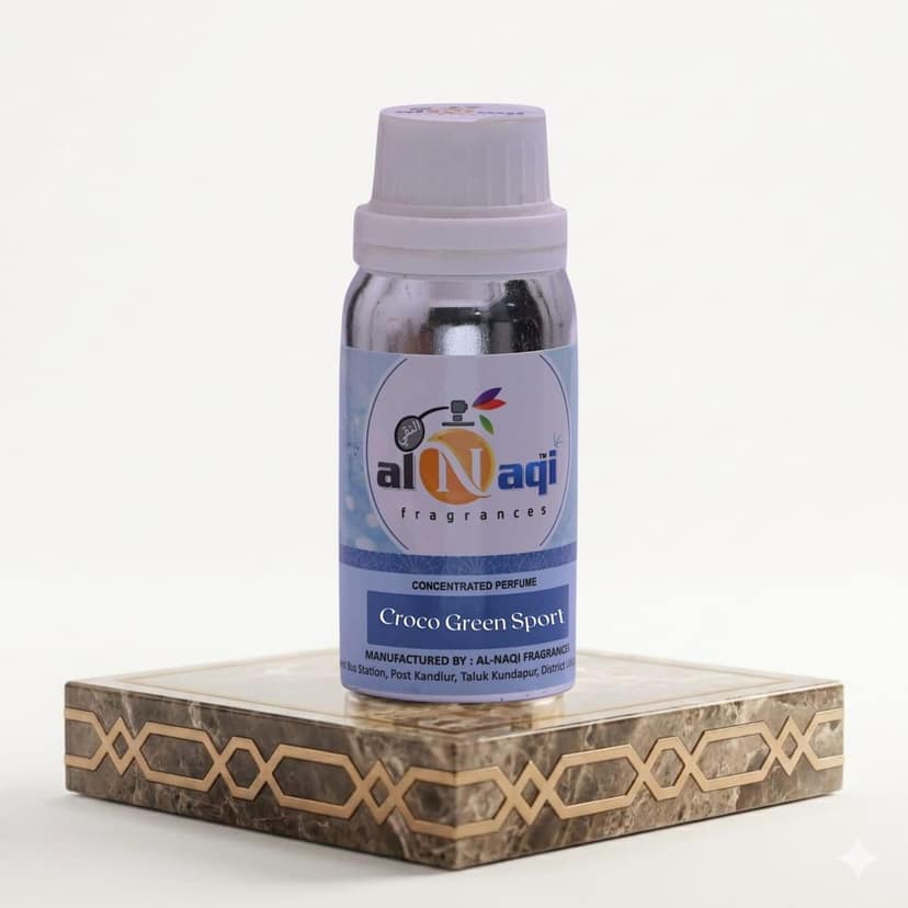 alNaqi Croco Green Sport 100g - Premium Artisanal Men's Perfume, Long-Lasting Frosted Mint & Grapefruit Blend, Vibrant Earthy Wood Aroma for Active Lifestyle & Daily Freshness