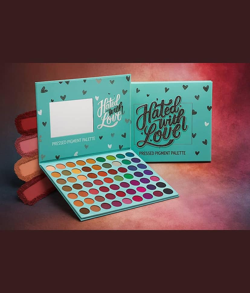 BLUSHIS Beauty 63 Color Matte Shimmer Glitter Hated with Love Eye Shadow Palette Combo view 2