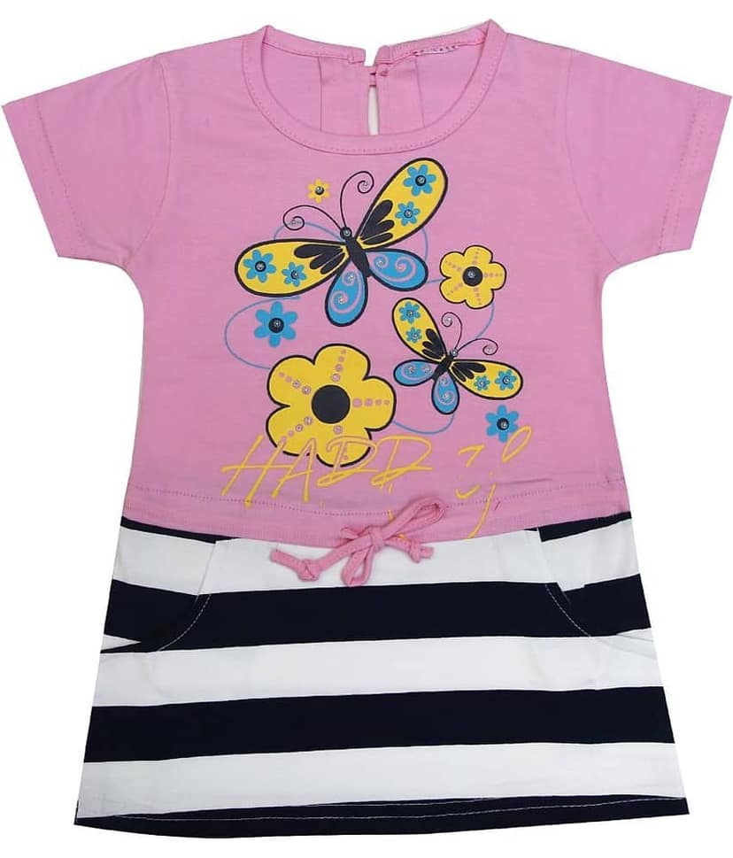 Zadmus 100% Cotton A-line For Girls ( , Pink )