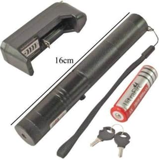 High Powered Military Burning Green Laser Pointer 650nm, Black Cat 500mW Rechargeable Green Laser Pointer Party Pen Disco Light 5 Mile + Battery