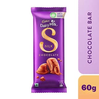Cadbury Dairy Milk Silk Dairy Milk Silk Chocolate Bar, 60 G