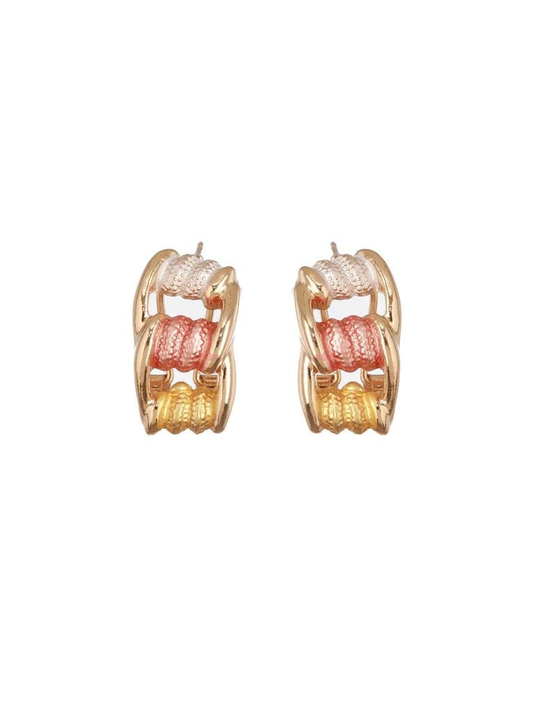 Anti-Tarnish Rose Gold Plated Tricolor Combo Jewellery Set view 5