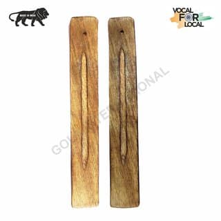 Gola International Natural Wood Incense Holder/Agarbatti Stand Gifts Wooden Handicrafts Standard (Pack of 2)