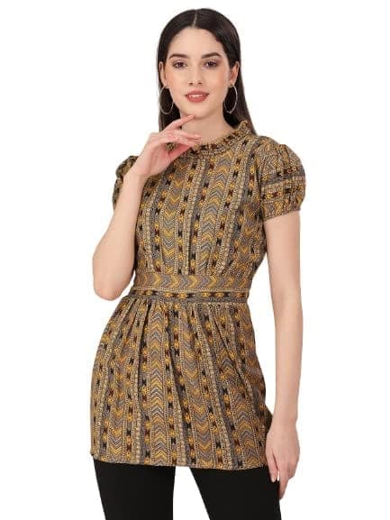 Buy & Try Women's Rayon Printed Tops and Tunics Fancy Top for Girls. view 6
