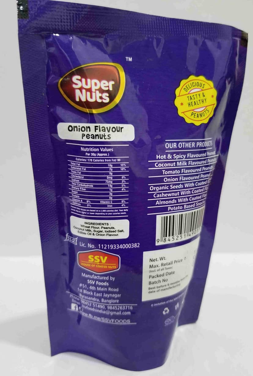 SSV Onion Flavored Peanuts - 80gms - pack of 3 view 2