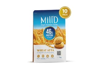 Mill'D 460gm Protein Wheat Flour - 10 kg (1 kg Pack * 10)