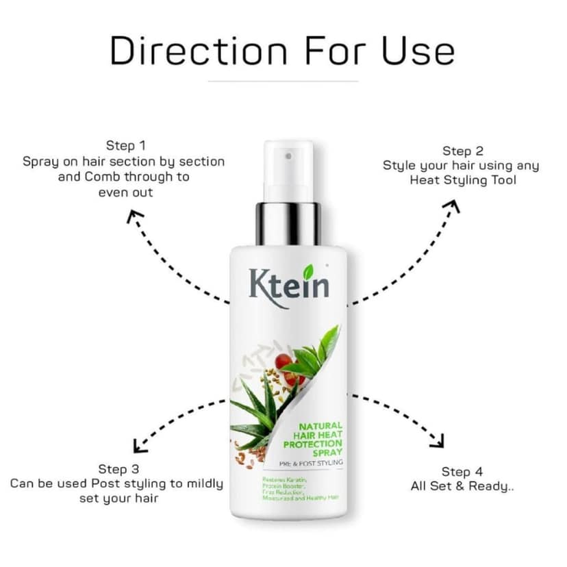 Ktein Natural Hair Heat Protection Spray 100ml view 4