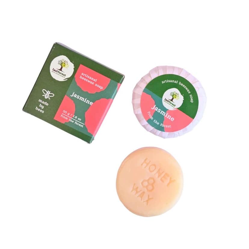 Last Forest Artisanal, Handcrafted, Handmade, Natural 'Pebbles' Beeswax Soap, Jamsine, 50g - 100% Natural Ingredients, Moisturizing, Natural Beeswax, Bathing Soap for Men and Women view 2