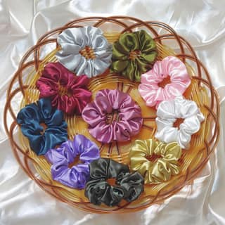 Dvabeautyshop scrunchies for Women, Pack of 10, Satin Scrunchies (Floral 3, Regular) Dvabeautyshop scrunchies for Women, Pack of 10, Satin Scrunchies (Floral 3, Regular) - Rich / 1 count (Pack of 10)