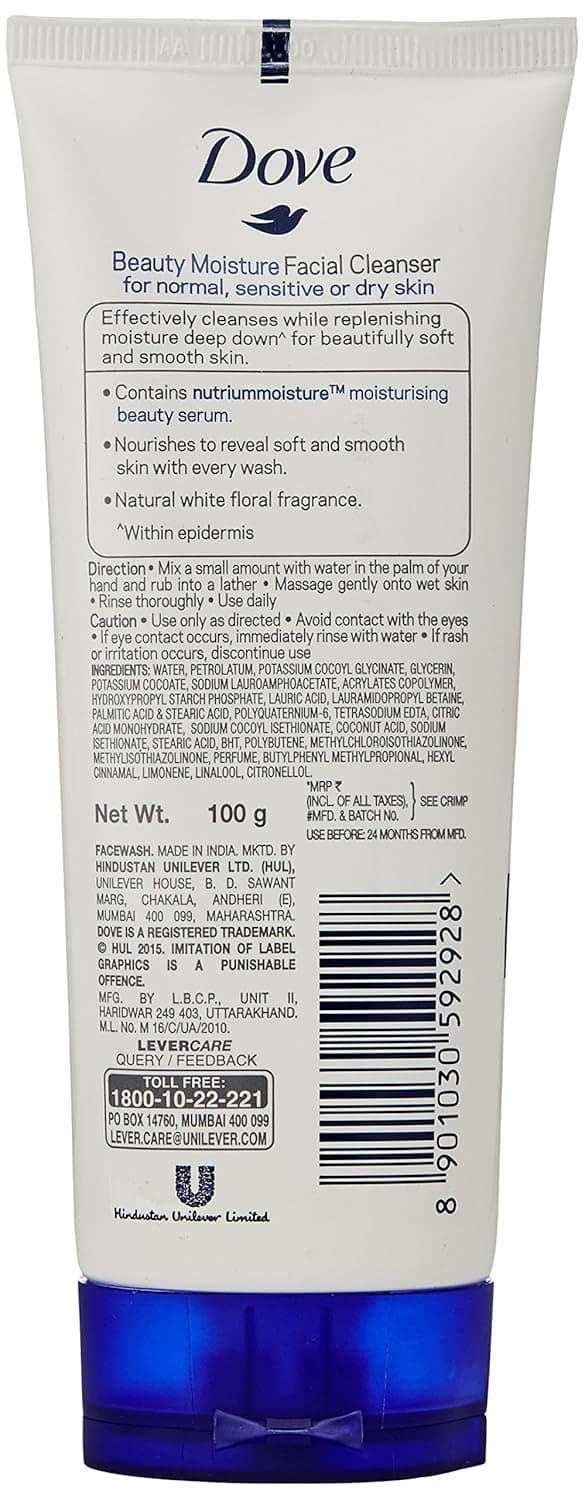 Dove Beauty Moisture Conditioning Face Wash Cleanser, 100G view 2