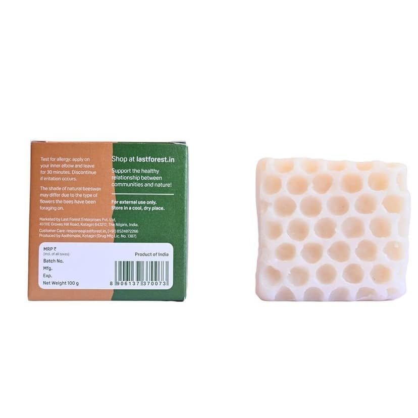 Last Forest Beeswax Soap (100gm), Herbal Bathing Soap for Glowing Skin, Handcrafted, Handmade, 100% Natural Ingredients, Moisturizing, Natural Beeswax, Bathing Soap for Men & Women (Sandal) view 5