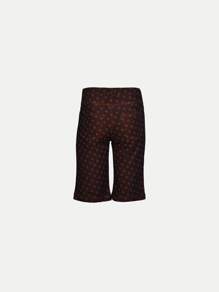 Teen Boys Brown Printed Chino shorts view 4