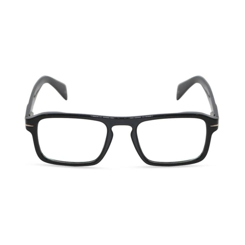 4Flaunt Full Rim Anti Glare Zero Power Rectangular Spectacle Frame | Lightweight, Sturdy & Trending | UV Protection Specs | Men & Women | Medium (Black) view 2