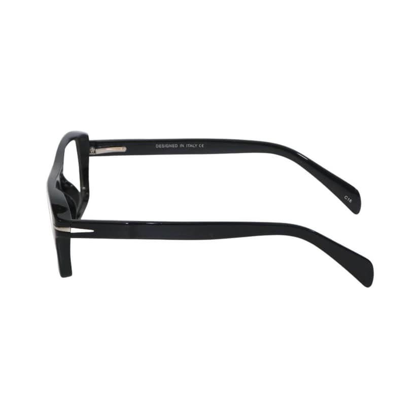 4Flaunt Full Rim Anti Glare Zero Power Rectangular Spectacle Frame | Lightweight, Sturdy & Trending | UV Protection Specs | Men & Women | Medium (Black) view 4