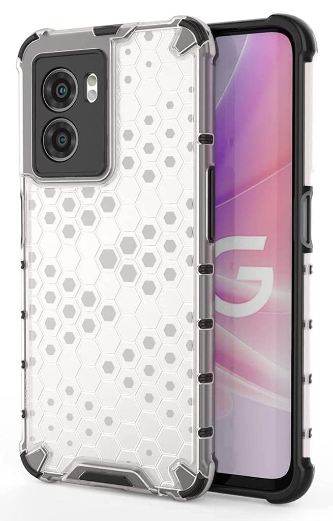 Faircost Hybrid Shockproof Back Cover for Oppo K10 5G/A57 5G Hard Outside Soft Inside- (Polycabonate::Transparent) view 2