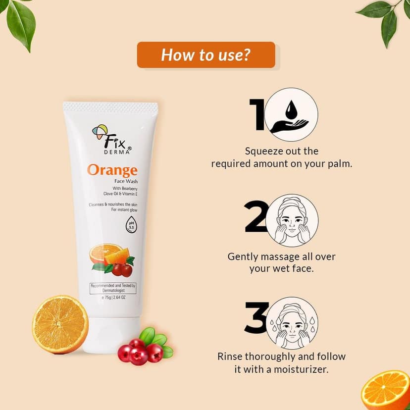 Fixderma Orange face wash view 5