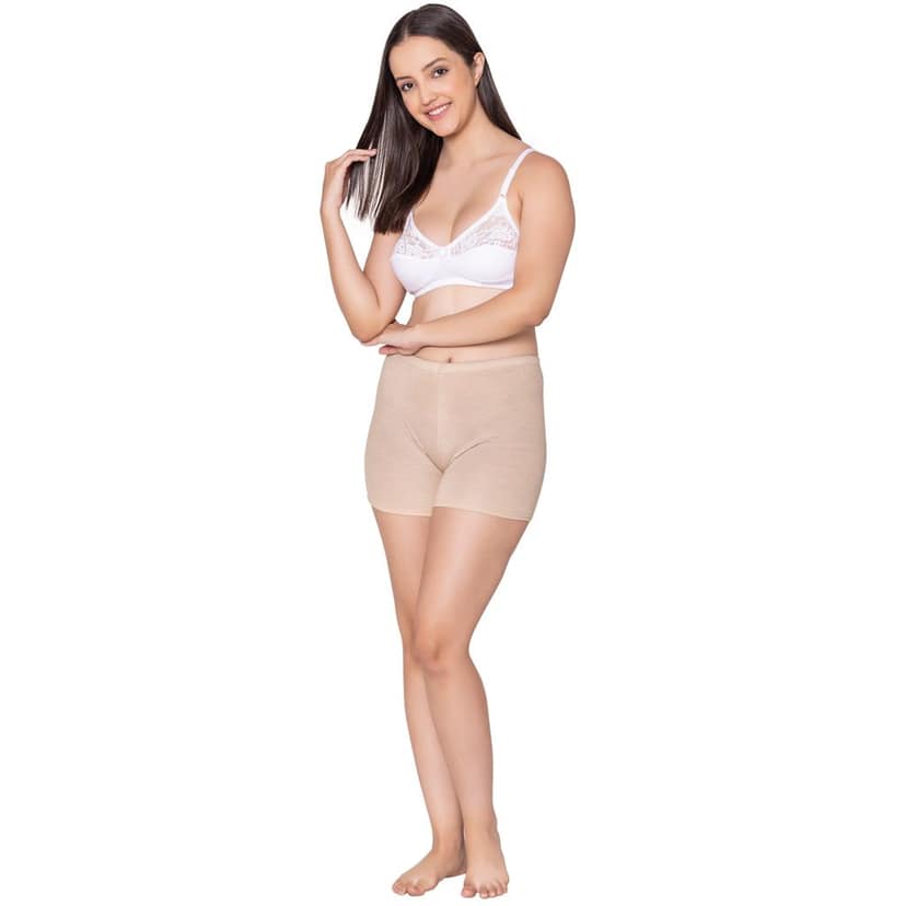 Bodycare polycotton wirefree adjustable straps designer net cup non padded bra-1535BB view 4