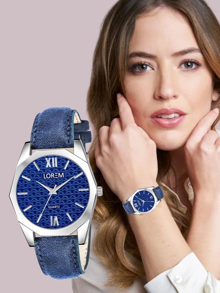 LOREM 3D Embossed Sylish Dial Analog Watch for Women-UF view 5