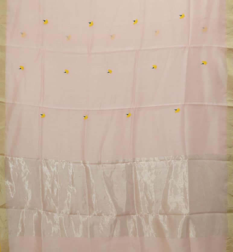 Handloom Chanderi Silk By Cotton Saree view 2